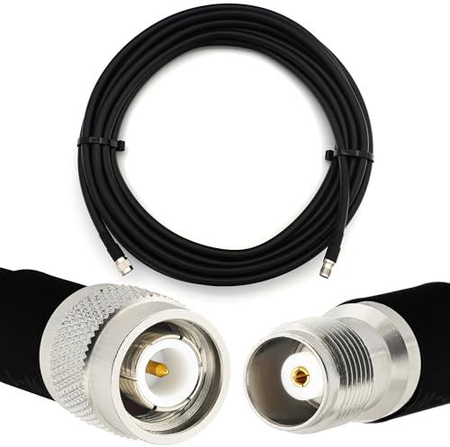 RANGEFUL 2m TNC-Stecker auf TNC-Buchse Koaxialkabel — Vollkupfer HF400 Flexibles Verlängerungskoax 50 Ohm (LMR400 UF UltraFlex-Äquivalent) — für WLAN LAN Geräte