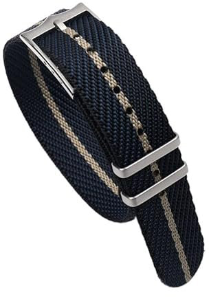 BANDKIT 20 mm 22 mm Premium Grade NATO Zulu Uhrenarmband Nylon Ersatz Uhrenarmband Für Tudor Verstellbares Armband Dornschließe, 22 mm, Achat