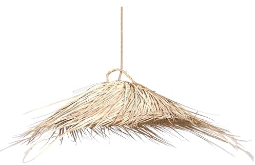 Bohome Living - Suspension Luminaire en Paille, Abat jour Suspension Parasol naturel, Fait Main (Taille S Ø60cm)