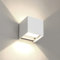 LED 20 W Außenleuchte Würfel 12 x 12 cm Moderne Wandleuchte IP65 Wasserdicht Außenleuchte Aluminium quadratisch Wandleuchte Abstrahlwinkel verstellbar, Weiß 4000 K natürliches Licht