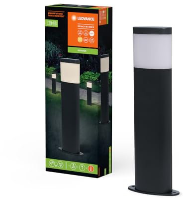 LEDVANCE ENDURA HYBRID DALLAS Außenleuchte, Hybridleuchte, 4W, 300lm, warmweiße Lichtfarbe, 3.000K Farbtemperatur, dunkelgrau, Edelstahl, IP44 & IP67 Schutzklasse, Solar- & Stromnetzbetrieb