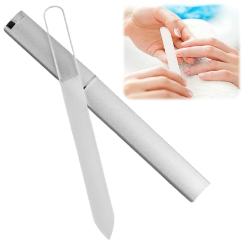 Lime à Ongles en Verre Premium avec Étui - Professionnelle Tchèque pour Ongles Naturels - Précision Expert et Finition Lisse