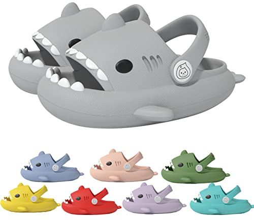 YImoomus Cloud Shark Slides Kids, Hai Hausschuhe Schuhe Kind Sommer Haifisch Schlappen, Cartoon Teenager Rutschfeste Badeschuhe (E, Kleinkind, 23, Numerisch (von/bis), EU Schuhgrößensystem, 24, M)