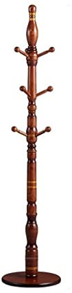 Porte-Manteau Porte-Manteau en Bois Massif Porte-Manteau sur Pied avec 9 Crochets pour Manteaux Sacs À Main Sacs Chapeaux pour Couloir Entrée Bois De Frêne Porte-Manteau sur Pied (Color : Walnut Colo
