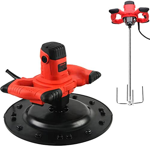 Truelle électrique de mortier de Ciment pour béton, Ponceuse portative pour cloisons sèches 1280 W, truelle de mortier de Ciment pour béton à Vitesse Variable, Forte adhérence de 80 à 200 TR/Min