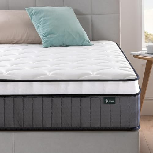 Zinus Hybrid Taschenfederkernmatratze 140 x 200 cm - Härtegrad H2-H3, Höhe 25 cm - kühl - Memory-Schaum – ÖKO-TEX Zertifiziert - Ergonomische Matratze - produziert nach deutschem Qualitätsstandard