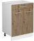 Vicco Küchenunterschrank R-Line, Artisan-Eiche/Weiß, 60 cm mit Schublade, ohne Arbeitsplatte