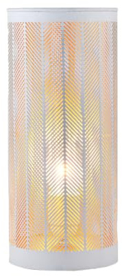 Tischlampe Aigna aus Metall, für stimmungsvolles Licht, in Weiß 30 cm | Ein E27-Leuchtmittel wird in die Fassung der metallenen Tischleuchte eingeschraubt. Aigna ist aus Metall in Weiß gearbeitet.