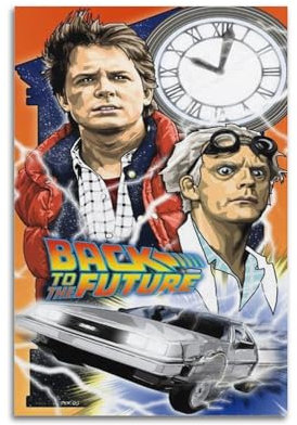 TESUXYEHH Filmposter Zurück in die Zukunft, dekoratives Gemälde, Leinwand, Wandposter und Kunstdruck, moderne Familienschlafzimmer-Dekoration, Poster, 30 x 45 cm