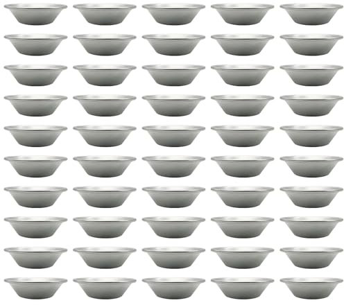 SANRLO Set mit 50 antihaftbeschichteten Formen für Pudding-Eier und Backformen, praktische Plätzchenformen, Aluminium, Darioles