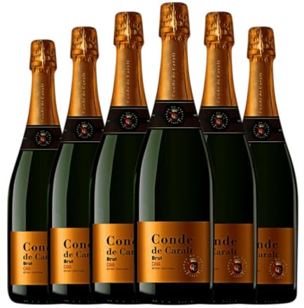 Conde de Caralt Brut Penedès Kleine Flasche 20 cl Weißer Sekt (Karton mit 6 Kleine Flasche von 20 cl)
