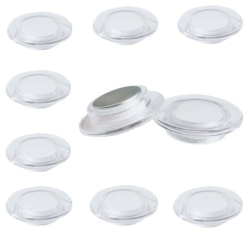 XNDGURE 10PCS Fridge Magnet Transparent Decorative Magnets for Home Kitchen Locker Office Calendars Whiteboard Maps Fun Decor (Small)