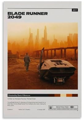 Klassische Film-Poster, Motiv: Blade Runner 2049, Musikposter für Zimmer, ästhetische Leinwand, Wandkunst, Schlafzimmerdekoration, 30 x 45 cm