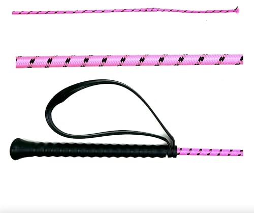 JA Horse JA0001 Fleck Reitgerte Dressurgerte mit Handlasche, Pink, 120 cm | Profi Gerte für Dressur & Reitsport, rutschfester Griff, flexible Reitgerte Pferd