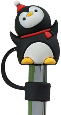 2Pcs Christmas Straw Covers Cap for Stanley Cup, 10mm Christmas Straw Toppers for Stanley Tumblers Accessories, Cute Santa Christmas Tree Snowman Straw Cap Stopper for Straws Tip Lids