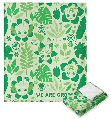 Northwest Marvel Guardians of The Galaxy, Groot Garden, Silk Touch Überwurfdecke, 101,6 x 127,7 cm
