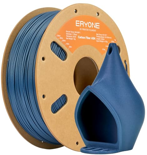 ERYONE Carbon Fiber Filament 1.75mm +/- 0.03mm, 3D Printing Filament, Fit Most FDM Printer, ASA CF Blue, 1kg Spool (2.2LBS)