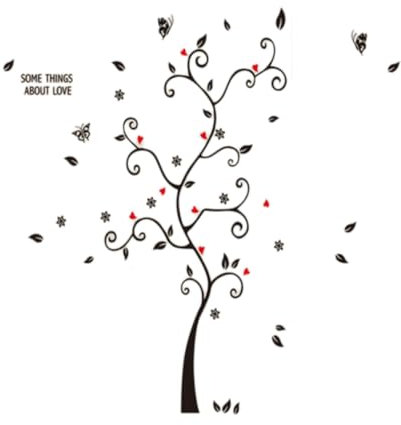 Hemobllo Wandaufkleber Familie mit Fotorahmen Baum Wandkunst aus Pvc Einfache Anwendung und Abziehen für Wohnzimmerdekoration