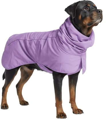 Spark Paws Dog Raincoat, Waterproof Coat Rain Jacket for Small Medium Large Dogs, Reflective Breathable Full-Body Coverage - Purple - 4XL