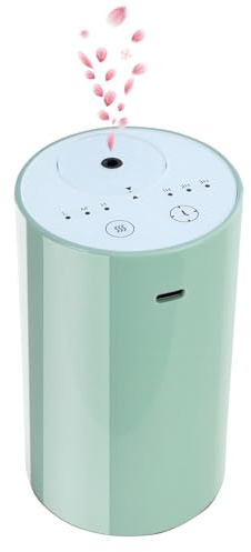 Cavir Waterless Diffuser for Essential Oils,Up to 600 sq ft, Battery Powered, 20mL, Timers & Mist Levels, Car Diffuser, Portable for Home Room Office with Cold-Air