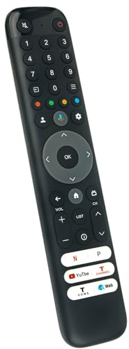Remplacement Télécommande TCL RC833 GUB1, Compatible avec Télécommande TCL Smart TV Bluetooth d'origine