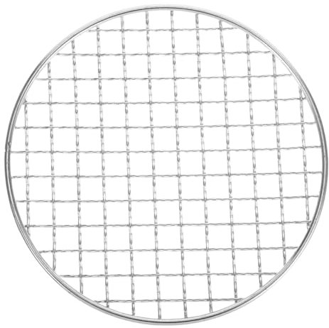 Abaodam Barbecue Ronde Acier Inoxydable Filet Réutilisable pour Cuisson Plein Air pour Brasero et Camping Nettoyage Facile et Durable