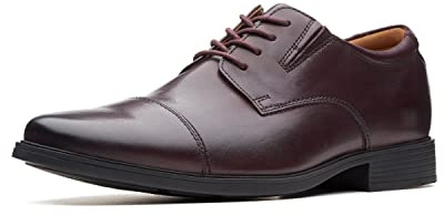 Clarks Men's Tilden Cap Oxford, Wine Leather, 7 UK