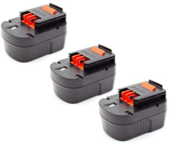vhbw 3x Battery compatible with Black & Decker EPC126BK, EPC128, EPC128 V, EPC128BK, EPC12CA Electric Power Tools (1500mAh NiMH 12V)