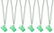 12 x St Patricks Day Shot Glasses – Green Shamrock Shot Glass with Beaded Necklace – Novelty Irish Party Favour for Drinking Games & Celebrations