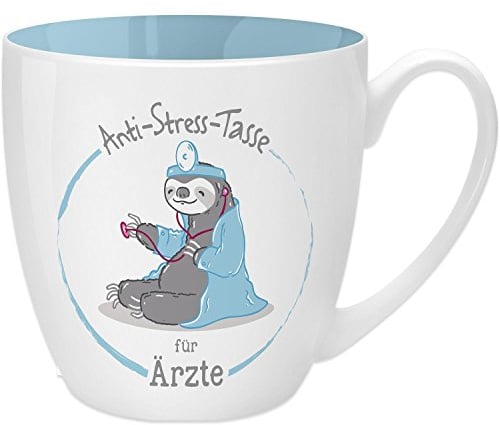 GRUSS & CO Anti-Stress-Tasse Motiv Ärzte | Tasse mit Spruch, 45 cl, New Bone China | Geschenk lustig | 45483