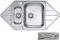 VBChome: lavello angolare da incasso satinato con foro di canapa 985 x 500 mm 1,5 lavandini da campeggio cucina – Alveus Line 40 lavello in acciaio inox lavello cucina lavello angolare scarico