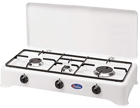 Non applicabile Fornello a Gas metano 3 fuochi griglia Acciaio Cucina Campeggio 5324gp