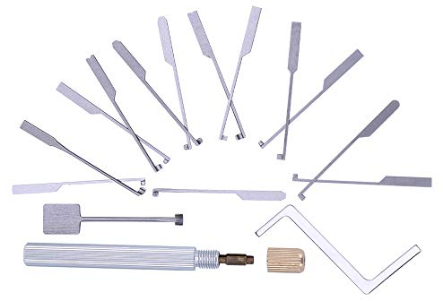 Loboo Idea 15-tlg. Grübchen Kaba Lock Pick Set Kaba Lock Opener für Anfänger und Profi Schlosser, Kaba Locksmith Tools für Open Double-End Lock
