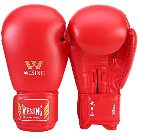 Wesing Guantes de Boxeo con Cordones Entrenamiento Boxing Fight Guantes punzonadores
