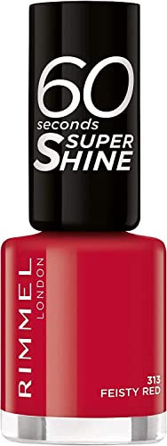 Rimmel 60 Seconds Super Shine Nail Polish - 8 ml, 313 Feisty Red