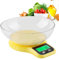 Ymiko Bilancia da Cucina Bilancia da Cucina Digitale Multifunzione con Ciotola(Giallo)