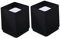 perfk Protecteur de pieds de table de rehausseur de chaise de meuble pour la surface en bois et en tapis - Carré 4x5cm Noir