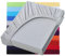 NatureMark Basic Boxspringbett & Wasserbett Spannbettlaken 200 x 220 cm - 40 cm Steghöhe - 200x220cm Spannbetttuch - 100% Baumwolle, Silber/Hellgrau