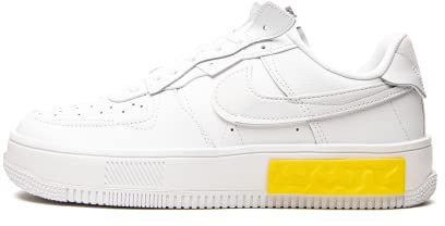NIKE Air Force 1 Fontanka weiße Leder-Turnschuhe DA7024 (Weiß/Photon Dust/Opti Yellow/Summit White 101), weiß, 39 EU