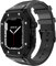CZKE Casa de Reloj para Apple Watch Metal 44mm 45mm 42mm Strap Strap Metal Marco de Marco para la Serie IWatch 7 6 5 4 SE (Color : Black, Size : 42MM)