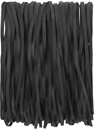 Large Elastic Bands 100 Pieces, 8 Inches Large Rubber Bands Thick Elastic Rubber Bands Big Strong Heavy Duty Rubber Bands for Office,School,Home and Kitchen Supplies -Black