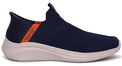 Skechers Mens Uf 3 Vwpnt Slip On Runners Navy/Orange 9
