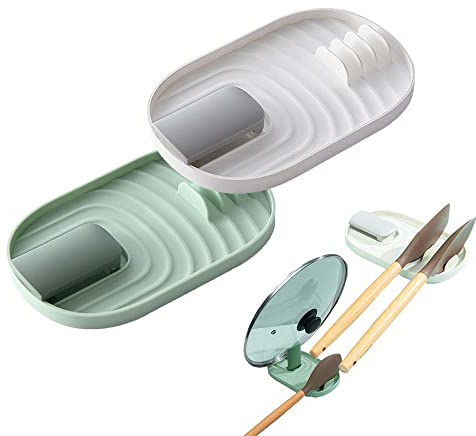 SVOCK 2Pack multifunktionaler Topfdeckelhalter, deckelhalter löffelablage, Küchenutensilienhalter, topfdeckel aufbewahrung löffelhalter, Küchenutensilienablage für Deckel und Löffel