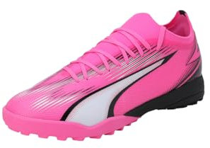 PUMA Ultra Match TT, Soccer Shoe Uomo, Poison Pink White Black, 46.5 EU
