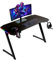 Baroni Home Scrivania Gaming per Computer Ergonomica con Supporto e Gancio Cuffie e Porta Bicchiere, Tavolo da Gioco in MDF e Acciaio, con Luci LED Multicolore,140x60 cm