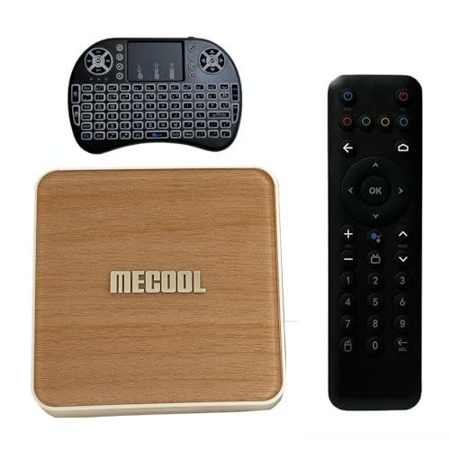 Android 10.0 TV Box, KM6 Deluxe ATV Amlogic S905X4 4GB RAM 64GB ROM Unterstützung 2.4G/5G WiFi 6 1000M LAN BT4.2 USB 3.0 AV1, H.265, 4K HDR Box mit i8-Tastatur (englische Version)
