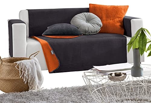 Looks by Wolfgang Joop Sessel- und Sofaschoner anthrazit/orange Größe 100x200 cm