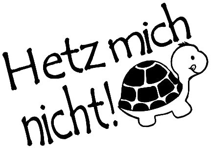 Hetz mich nicht | Autoaufkleber Tuning Fahranfänger Menschen Fahrzeugzubehör Gadget Heckscheibe Information Sicherheit 18 Jahre Führerschein Neuling (weiß glanz)