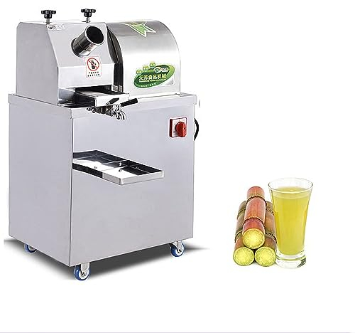 LBMED Electric Sugar Cane Juicer, Stainless Steel Sugar Cane Press with Large Bore Inlet and Removable Filter Cartridge, 20RPM/min Torque and 300KG/H Production, for Sugarcane Celery Sorghum