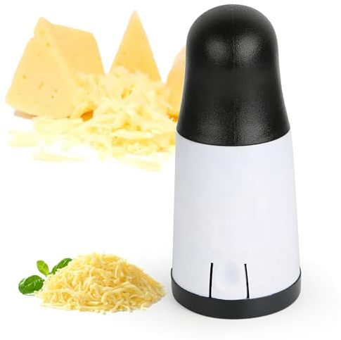Cheese Grater, Rotatable Cheese Grater, LargeCapacity Olive Garden Cheese Grater, with 2 Different Grater Blades Removable Top Handheld Rotary Cheese Grater